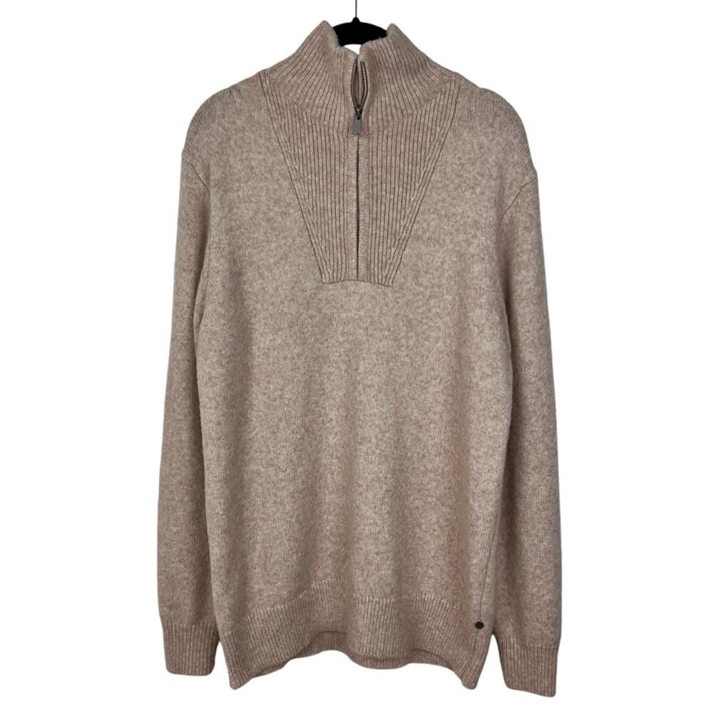Scotch & Soda Wool Alpaca Blend Half-Zip Pullover Sweater Large - Picture 2 of 6